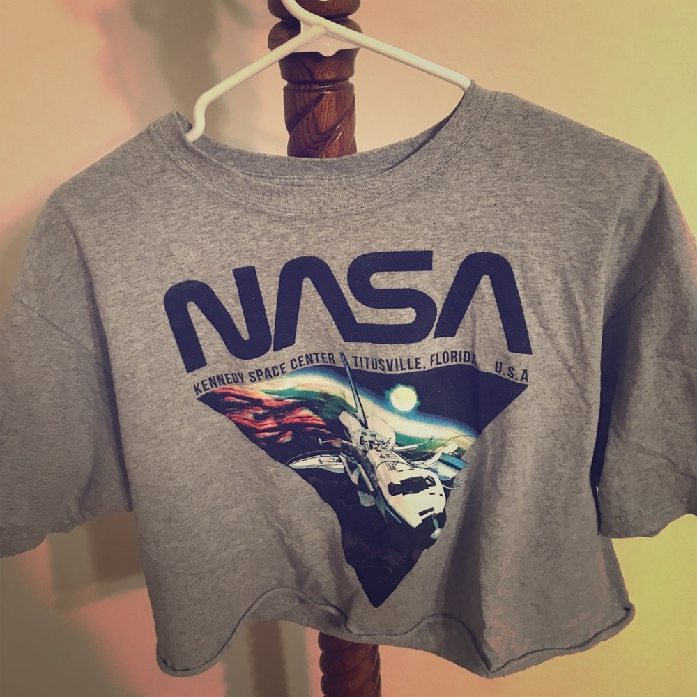 NASA Grey crop top